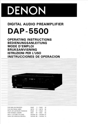 Denon dap 5500 - denon, dap-5500